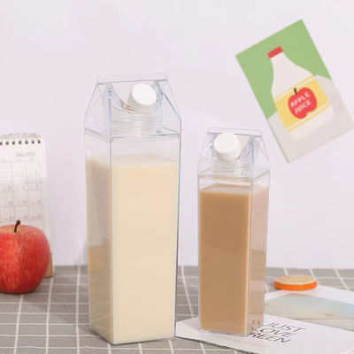 16oz 32oz Eco-friendly Kids Water Bottle Clear Milk Carton Custom Design Logo Stocked