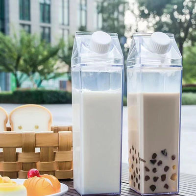16oz 32oz Eco-friendly Kids Water Bottle Clear Milk Carton Custom Design Logo Stocked