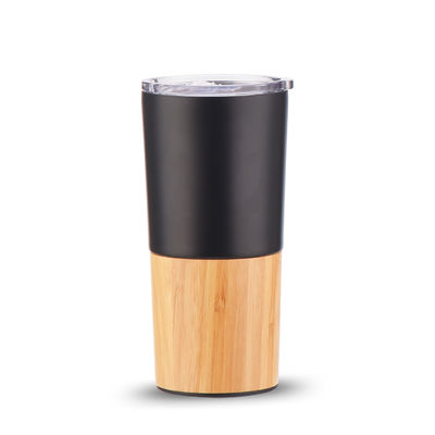Sustainable 20oz Half Bamboo Shell Vacuum Insulated Tumbler Travel Coffee Mug Capacity