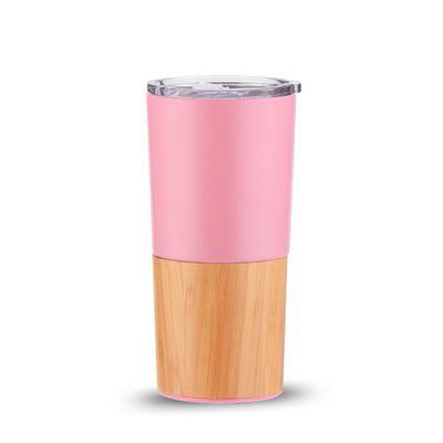 Sustainable 20oz Half Bamboo Shell Vacuum Insulated Tumbler Travel Coffee Mug Capacity