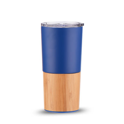 Sustainable 20oz Half Bamboo Shell Vacuum Insulated Tumbler Travel Coffee Mug Capacity