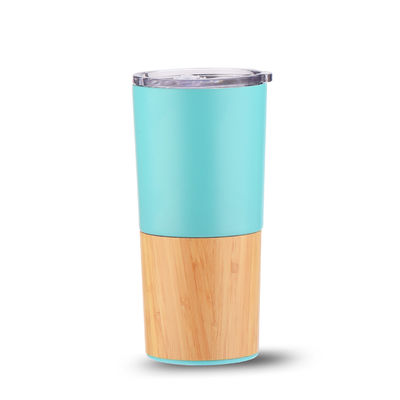 Sustainable 20oz Half Bamboo Shell Vacuum Insulated Tumbler Travel Coffee Mug Capacity