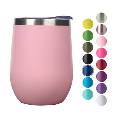SUMSUN 12 oz Double Wall Stainless Steel Vacuum Insulated Coffee Cup Wine Tumbler Holiday Baby