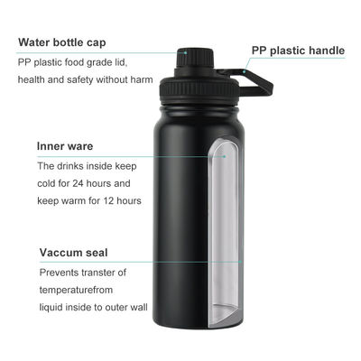 Applicable Boiling Water Custom Logo Vacuum Drinkware Flask for Sports Design Style