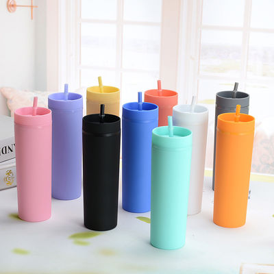 Minimalist Eco Friendly Custom Bpa Free 16oz PP Plastic Water Bottle with Straws