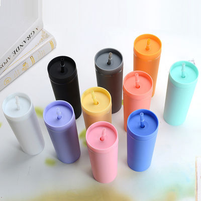 Minimalist Eco Friendly Custom Bpa Free 16oz PP Plastic Water Bottle with Straws