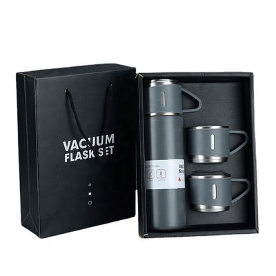 Travel in Style with this Stainless Steel Double Wall Vacuum Flask Water Bottle Set