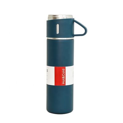 Travel in Style with this Stainless Steel Double Wall Vacuum Flask Water Bottle Set
