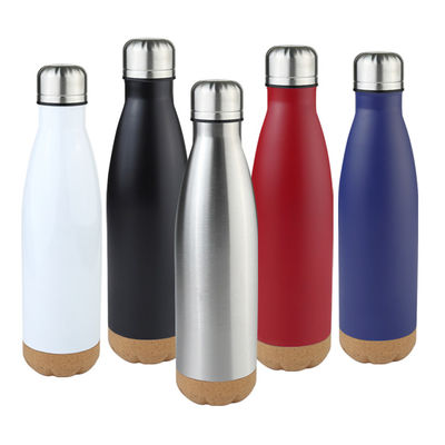 500ml Cork Bottom Cola Shaped Vacuum Seal Insulated Flask Stainless Steel Water Bottle
