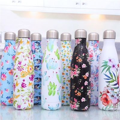 Thermal Insulation 500ML Stainless Steel Double Wall Vacuum Water Bottle Cola Shape Sublimation Sport Bottle