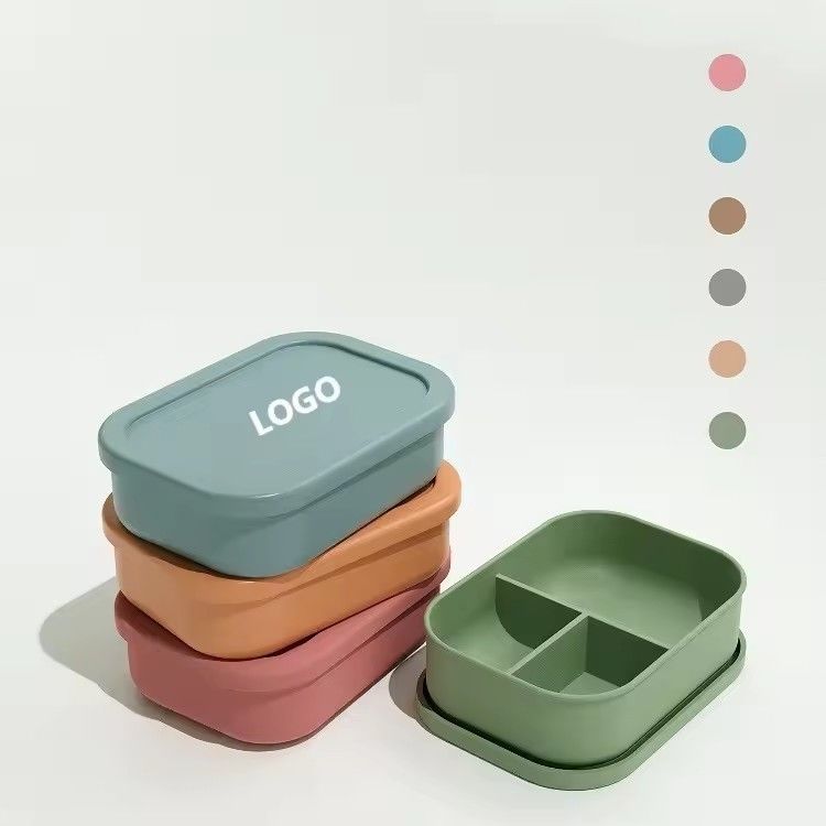 418g Leakproof Kids School Silicone Lunch Box with Lid Eco Friendly and Easy to Clean