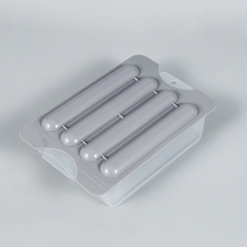 BPA Free Plastic Hot Dog Cooker Steamer with Customized Color and Side Dish Compartment