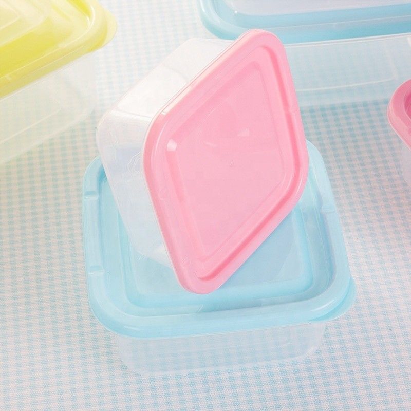 Space-saving Mini Plastic Food Storage Containers for Refrigerator and Microwave