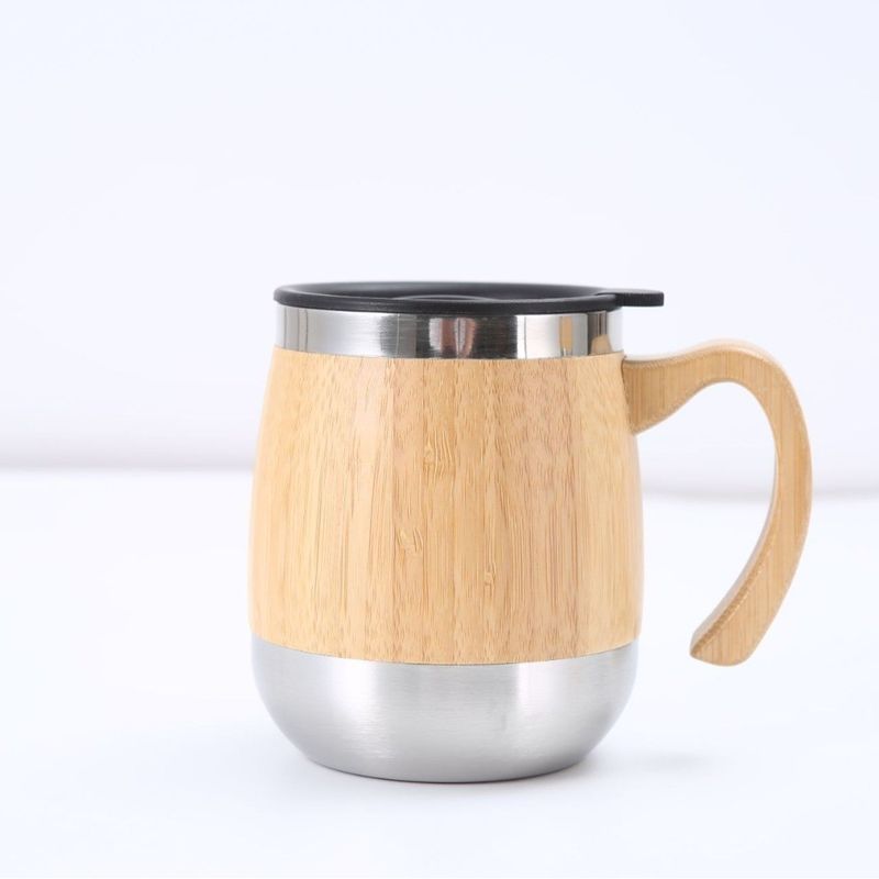 450ml Bamboo Stainless Steel Cup CLASSIC Design Style and HANDGRIP Accessories for Your