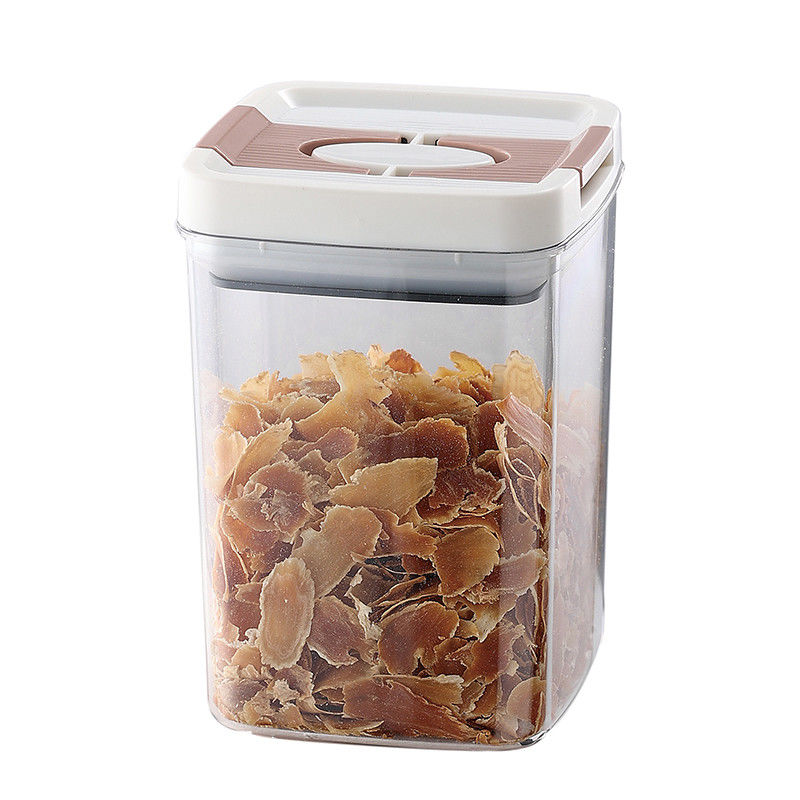 Clear BPA Free 6-Piece Set Air Tight Easy Open Lids Cereal Seal Pot Dry Food Storage Containers