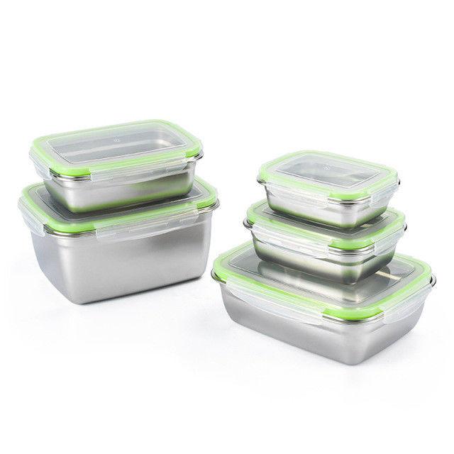 Non-Toxic 304 Stainless Steel Lunch Box Resistant to Food Acids Odorless and Tasteless