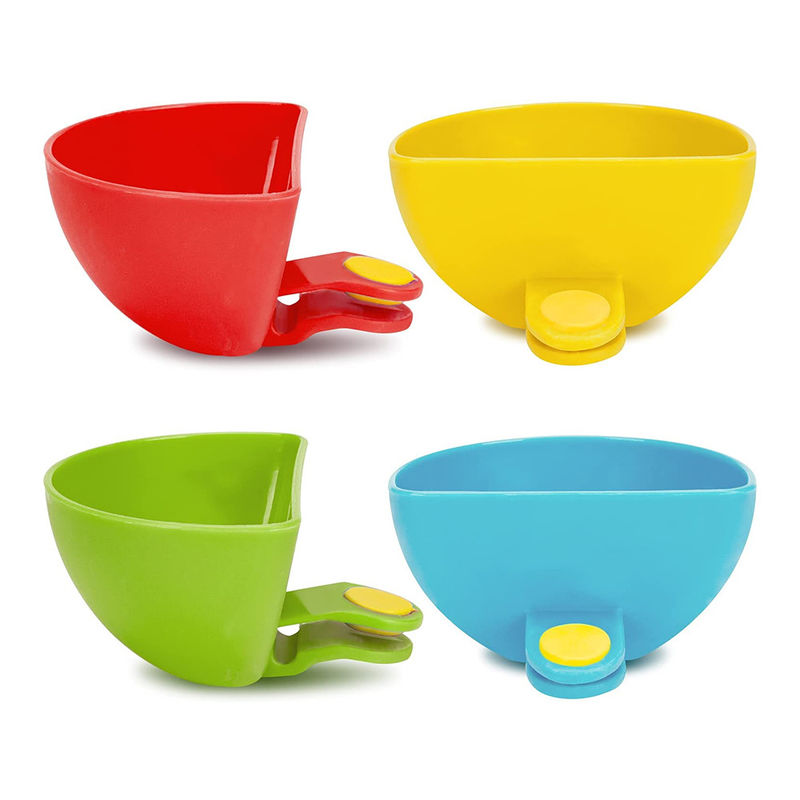 10g Vinegar Tomato Dip Clips Seasoning Dish Plastic Dip Clip Bowl For Plate Holder