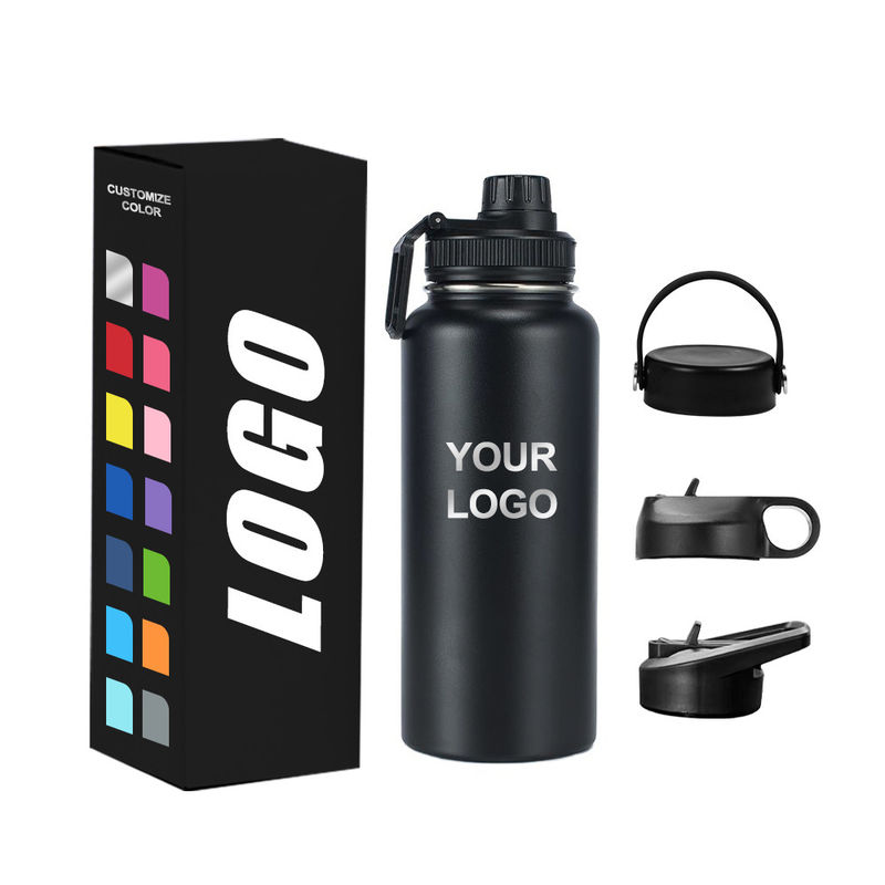 32oz/64oz Vacuum Flask Water Bottle for Direct Drinking at Sport GYM Stainless Steel