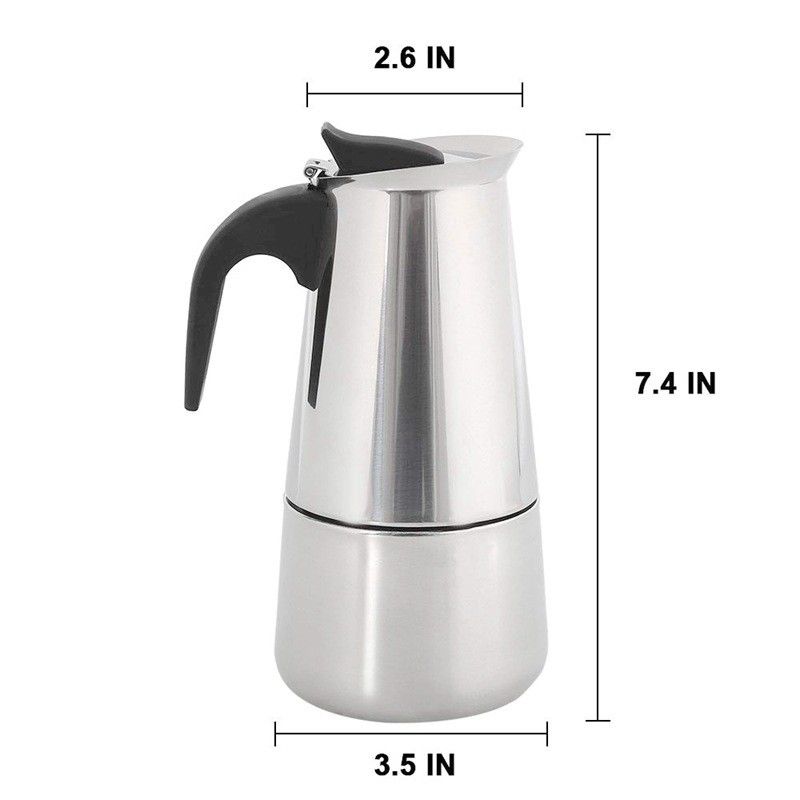 Coffee Tea Tools 6 Cup Stainless Steel Moka Pot Espresso Coffee Maker by Bialetti
