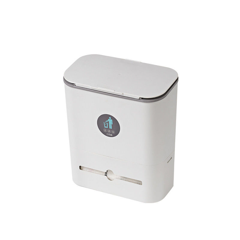 Restaurants Anti-odor Wall Mounted Hanging Slide Cover Trash Can Plastic Rubbish Bin