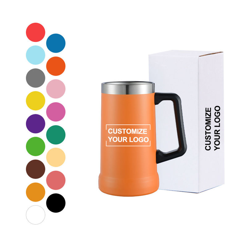 350g Double Wall Vacuum Insulation Stainless Steel Beer Mug 16oz 24oz Drinkware Type MUGS