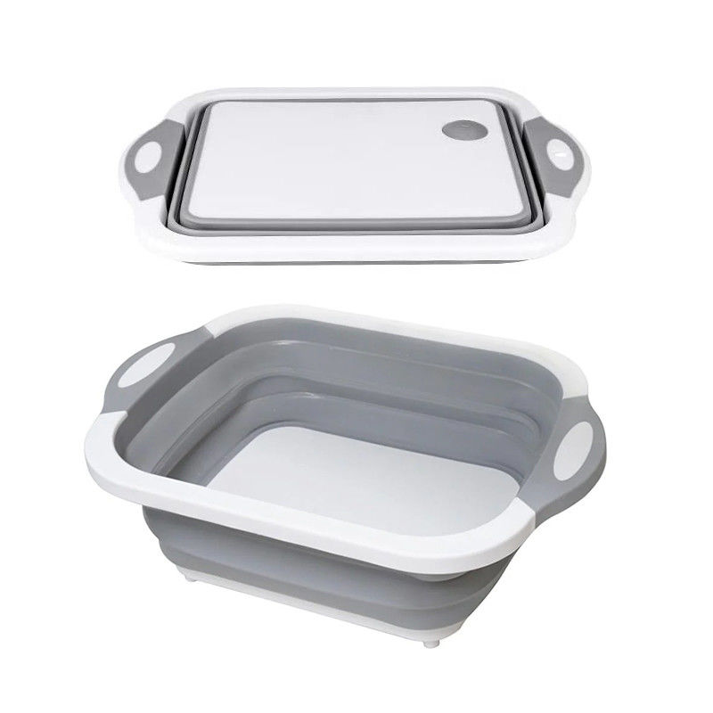 Custom Logo Dish Tub for Washing and Draining Veggies Fruits Foldable Cutting Board