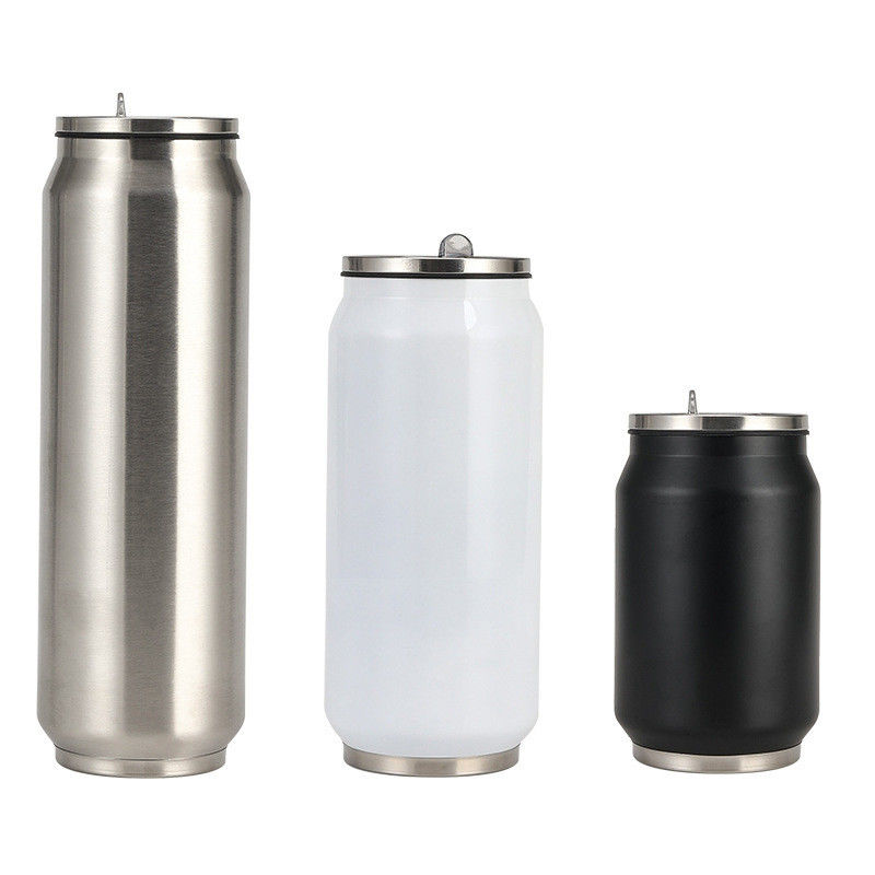 304 Stainless Steel Double Wall Vacuum Cup WITH LID and Straw for Customized Printing