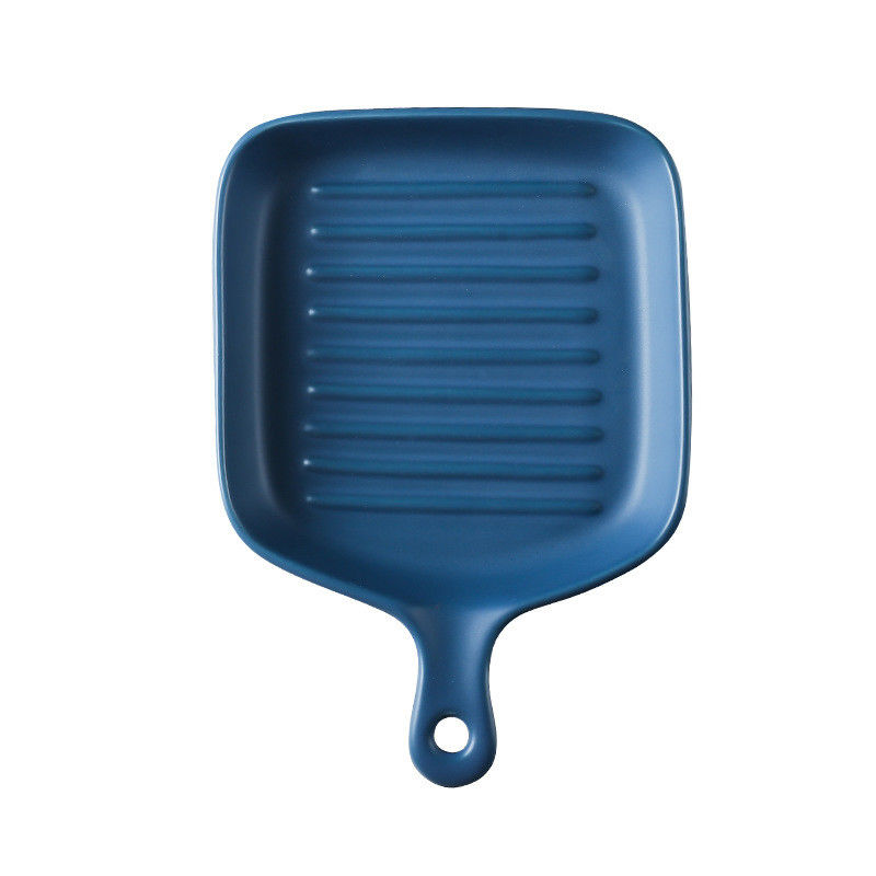 The Nordic Style Ceramic Baking Dishes with Single Handle 5CM Size and Custom Logo