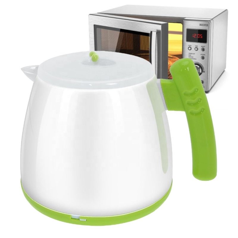 BPA Free Microwave Oven Tea Plastic Kettle Hot Pot Water Boiler with Customized Logo