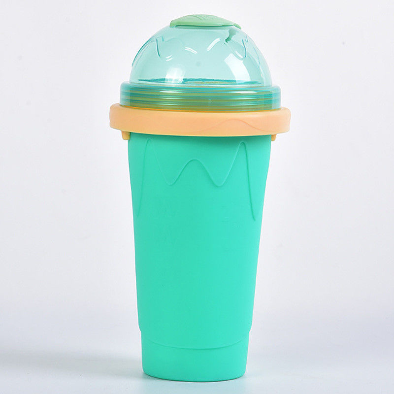 10.5*6*21cm Slushy Maker Cup Food Grade Silicone Pinch Slush Cup Ice Cream Tubs Type