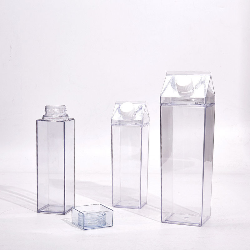 16oz 32oz Eco-friendly Kids Water Bottle Clear Milk Carton Custom Design Logo Stocked