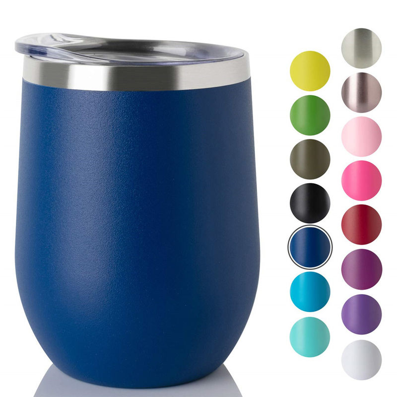 SUMSUN 12 oz Double Wall Stainless Steel Vacuum Insulated Coffee Cup Wine Tumbler Holiday Baby