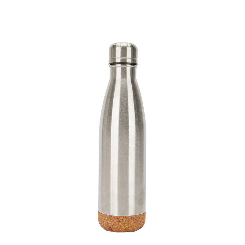 500ml Cork Bottom Cola Shaped Vacuum Seal Insulated Flask Stainless Steel Water Bottle